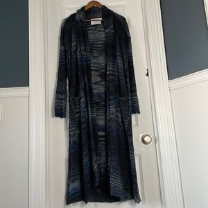 Blue black and gray cardigan